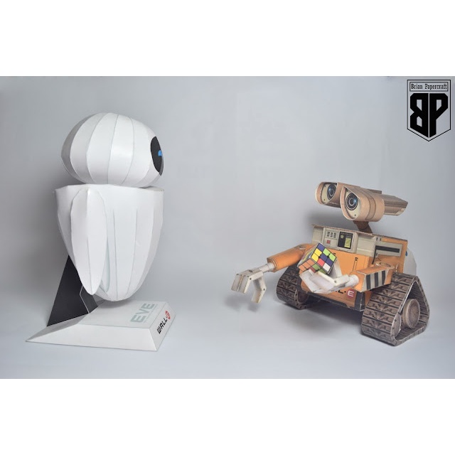 Mô hình giấy 3D  Wall-E và Eve
