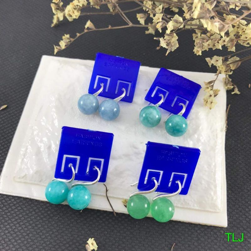 PHÔI BÔNG TAI MÓC CÂU BẠC TA GẮN ĐÁ