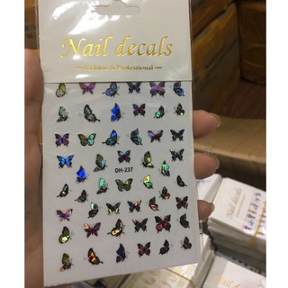 Sticker Bướm Phản Quang DH-237 trang trí móng làm nail