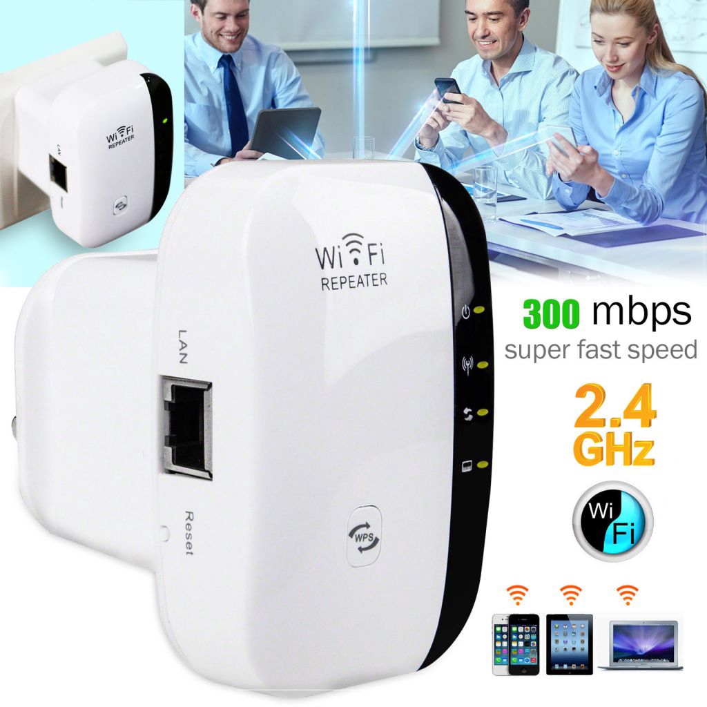 Thiết bị thu phát wifi 300Mbps 110 ~ 230V đầu cắm US/UK/EU và dây cáp mạng