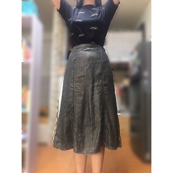Chân váy nhũ bóng si nhật size M, L