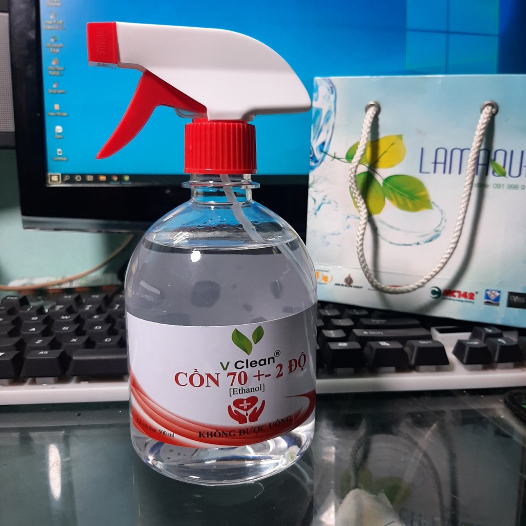 Cồn 70 độ Rửa Tay, Sát Khuẩn Có Vòi - V Clean 500ml | BigBuy360 - bigbuy360.vn