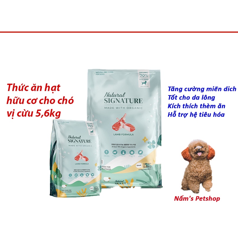 Thức ăn hạt hữu cơ cao cấp cho chó mọi lứa tuổi Natural Signature 5,6kg