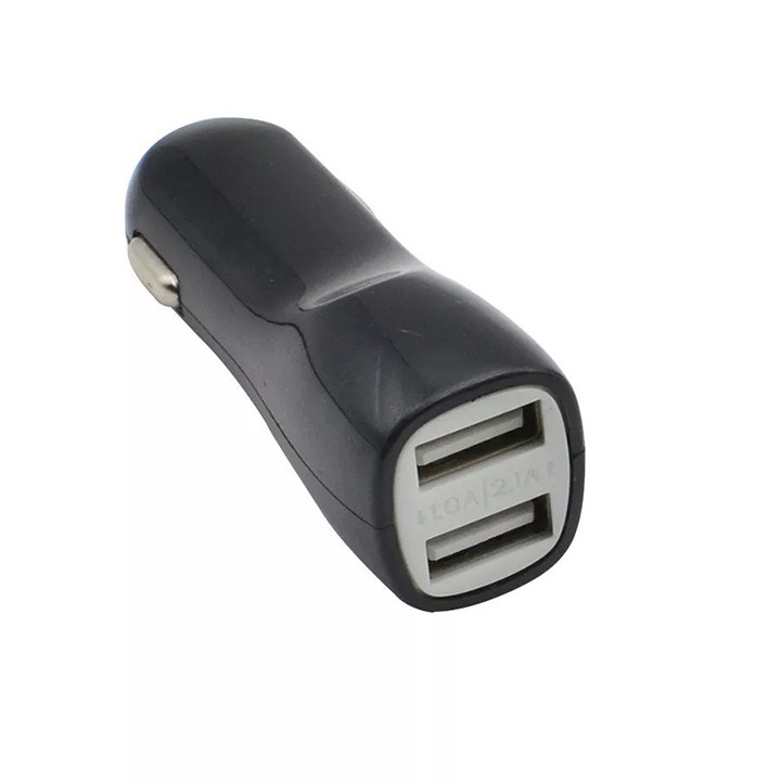 Tẩu sạc xe hơi 2 cổng USB 5V 2A và 1A RoHS có chip chống nổ - cốc sạc đa năng cho máy tính bảng điện thoại