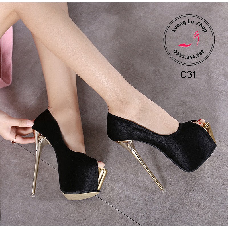 Hang Nhập Khẩu Giay Cao Got đế Got Nhọn Hở Mũi Pink Cao 12cm Gắn Nơ Nang đế Pc Han Quốc Giay Dep Nữ Chất Liệuh188 M2375 Shopee Việt Nam