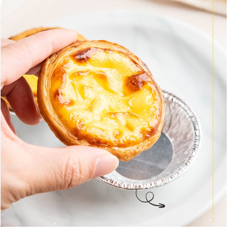 Khuôn Giấy Bạc Nướng Bánh Sét 100-250 Cái Chén Bạc Nhôm Nướng Bánh Tart Trứng, Bánh Cupcake, Nướng Hàu Tiện Dụng