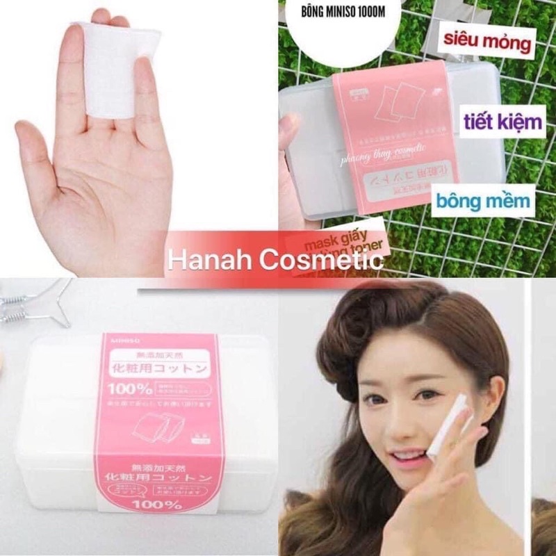 BÔNG TẨY TRANG MINISO 1000 MIẾNG