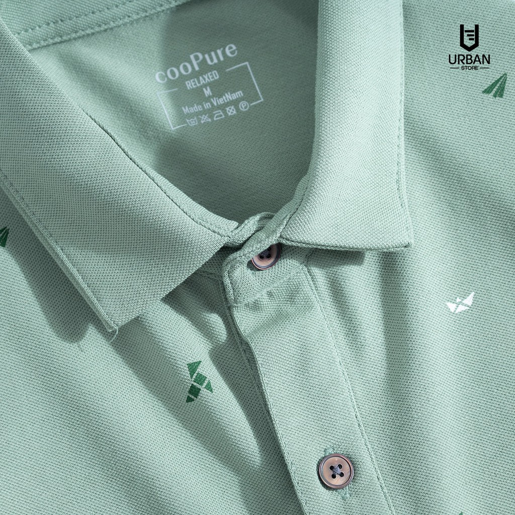 Áo Polo Nam cooPure, Áo Polo Nam 95% Cotton Họa Tiết Origami Printing NO.1825 | BigBuy360 - bigbuy360.vn