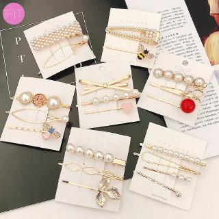 Set 3 Kẹp Tóc Kim Loại iFIT Phong Cách Retro Hàn Quốc Cá Tính