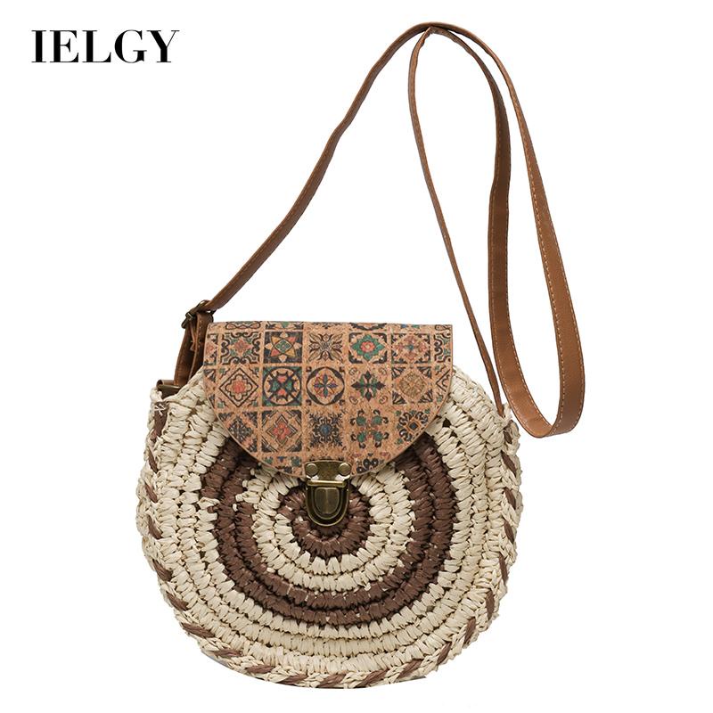 Ielgy niche Dệt messenger Hình Tròn Nhỏ Cho Nữ