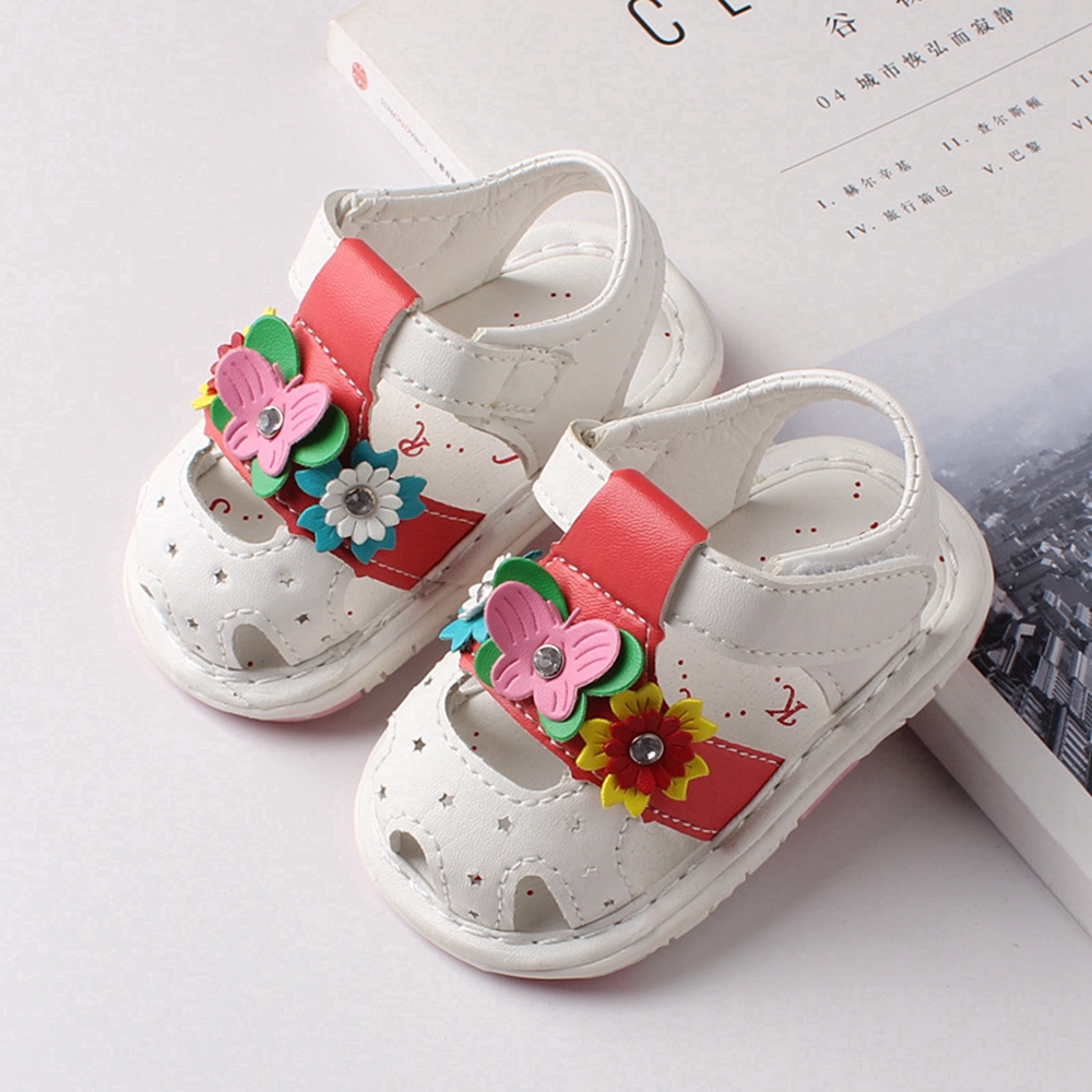 0-2 Years Pre Walker Newborn Shoes for Baby Flower Sandals Girls Infant Toddler Shoes Sandals