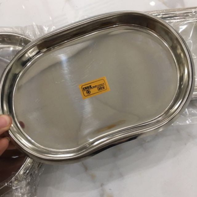 Khay inox quả đậu nông