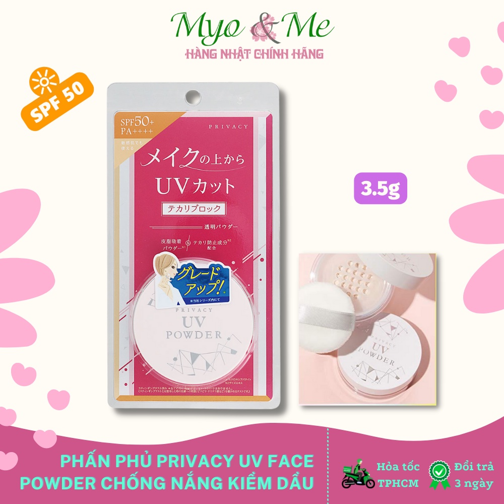 Phấn phủ Privacy UV Face Powder chống nắng kiềm dầu SPF50+/PA++++ Nhật Bản - 3.5g