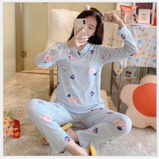 Bộ đồ bầu sau sinh cổ tim