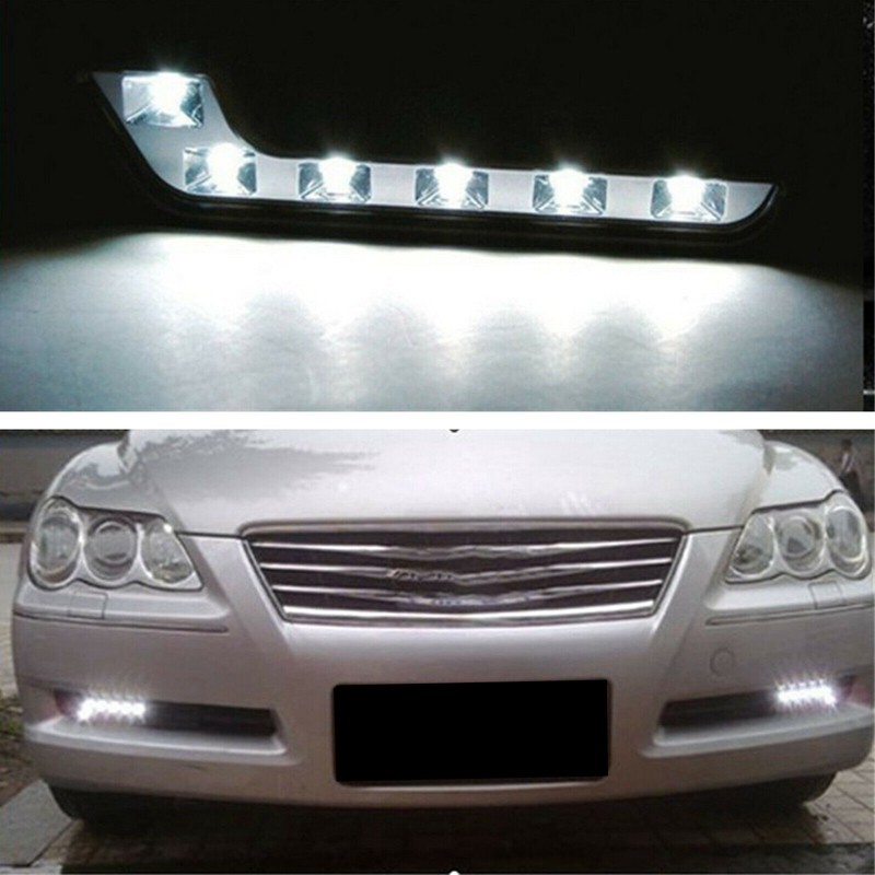 2 Đèn Led Drl 12v Siêu Sáng Chống Nước Cho Xe Hơi