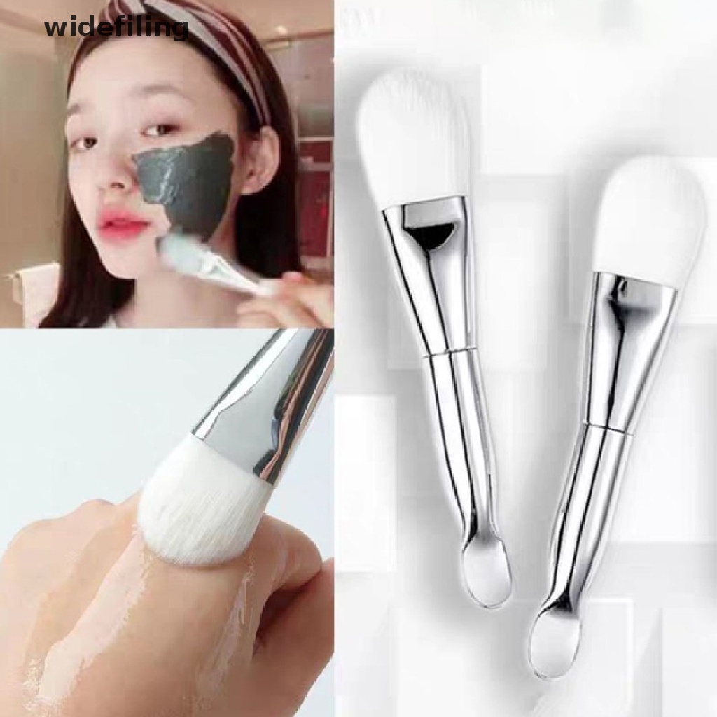 [Hàng mới về] Cọ đắp mặt nạ bùn chăm sóc da mềm mại màu bạc tiện lợi