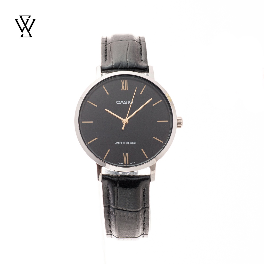 Đồng Hồ Quartz Nữ Casio WATCHSTORE LTP-VT01L-1BUDF Thiết Kế Mặt Kính Khoáng 34mm, Dây Da Và Vỏ Thép Không Gỉ