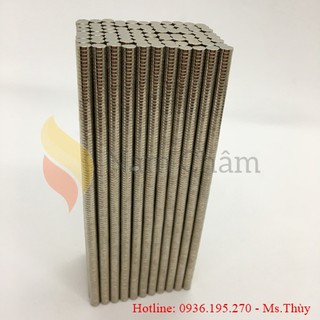 100 Viên Nam Châm Trắng Mạ Nikel Kích Thước 4x1mm Lực Từ N35 Giá Khuyến Mại