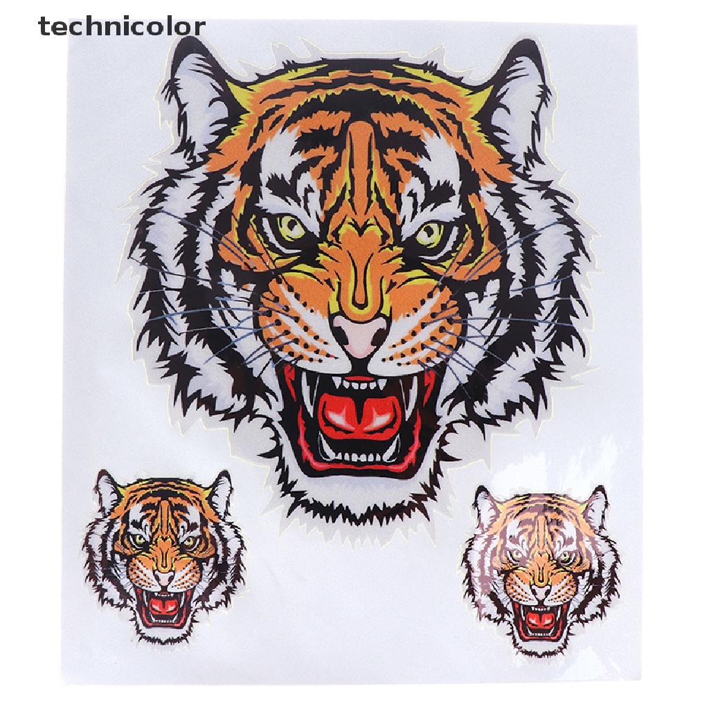 1 Tấm Hình Dán Ba Đầu Hổ Bằng Vinyl Trang Trí Xe Hơi Xe Máy