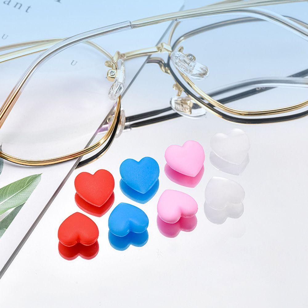 Kẹp Giữ Mắt Kính Hình Trái Tim Mềm Mại Chống Trượt Nhiều Màu Sắc Dành Cho Trẻ Em
