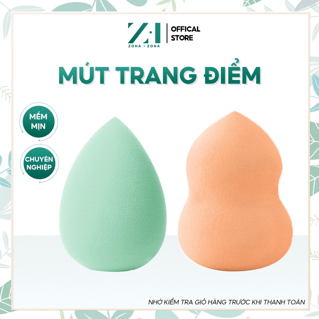 Lẻ 1 mút trang điểm hình hồ lô /giọt nước nhiều mầu mềm mại size lớn tiện lợi