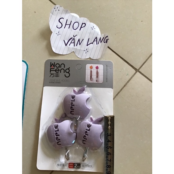 Vỉ 3 Móc dán tường treo đồ siêu dễ thương, chịu lực tốt