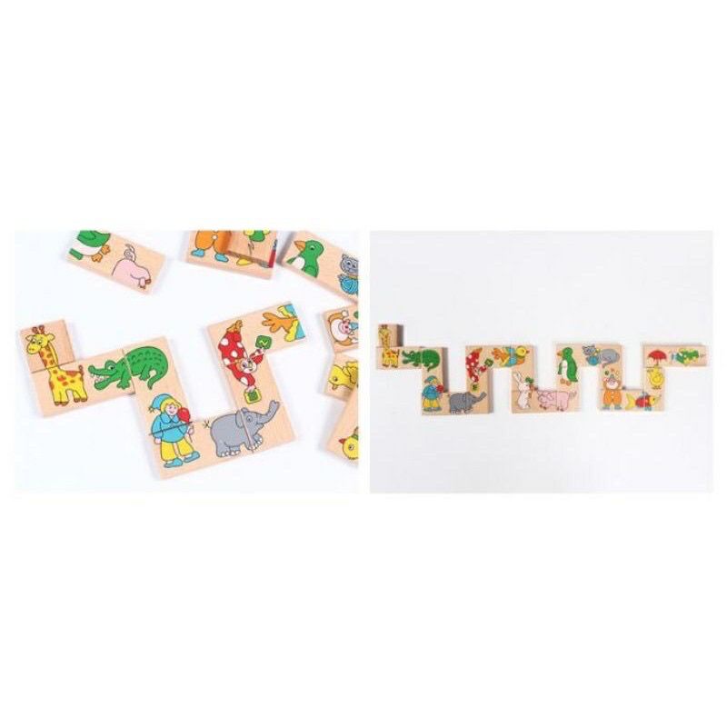 Domino nối đuôi con vật kích thích sáng tạo