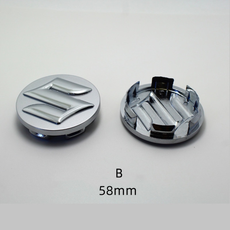 Set 4 Nắp Đậy Trục Bánh Xe Hơi Suzuki 54mm 58mm 60mm Bằng Hợp Kim