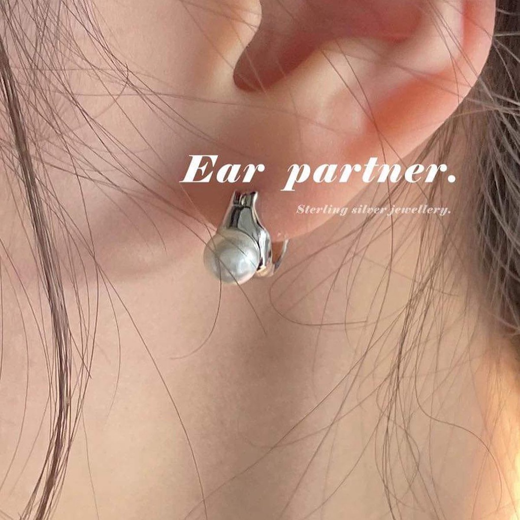 Bông tai ngọc chữ U nhân tạo sang chảnh, độc lạ