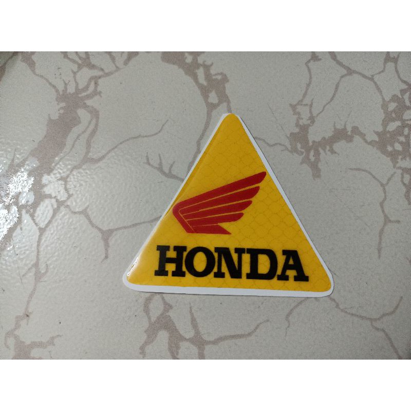 Tem nổi tam giác dán đuôi xe Honda