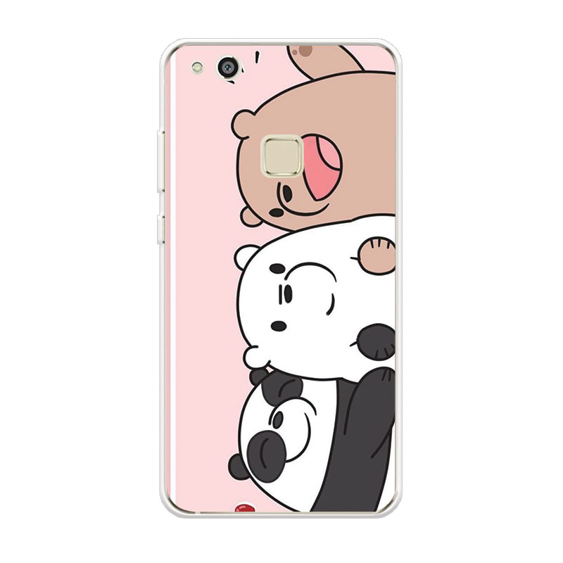 Ốp Lưng TPU Mềm Huawei P8 P9 P10 Lite  Three Bare Bears 3