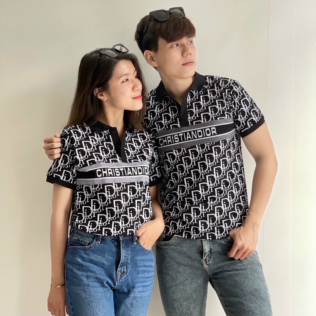 Áo thun nam nữ POLO vải cá sấu cotton cao cấp ngắn tay in hoa vặn siêu Hot - TT27 | BigBuy360 - bigbuy360.vn