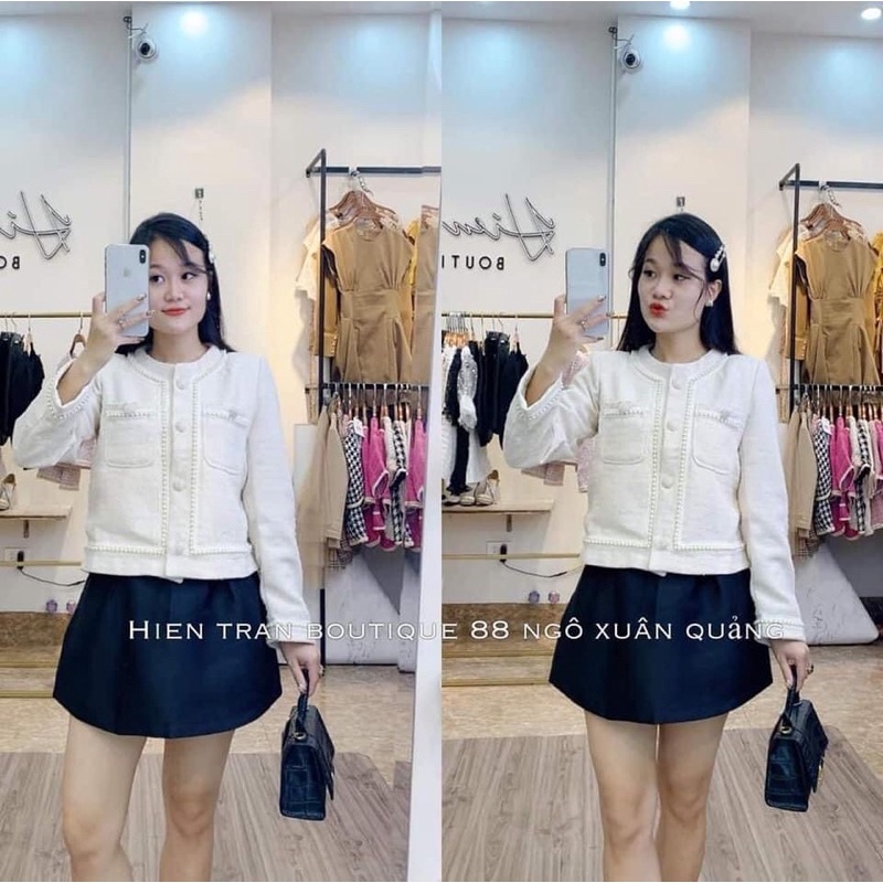Áo dạ tween  cúc ngọc hai màu siêu hót hít (ảnh thật )