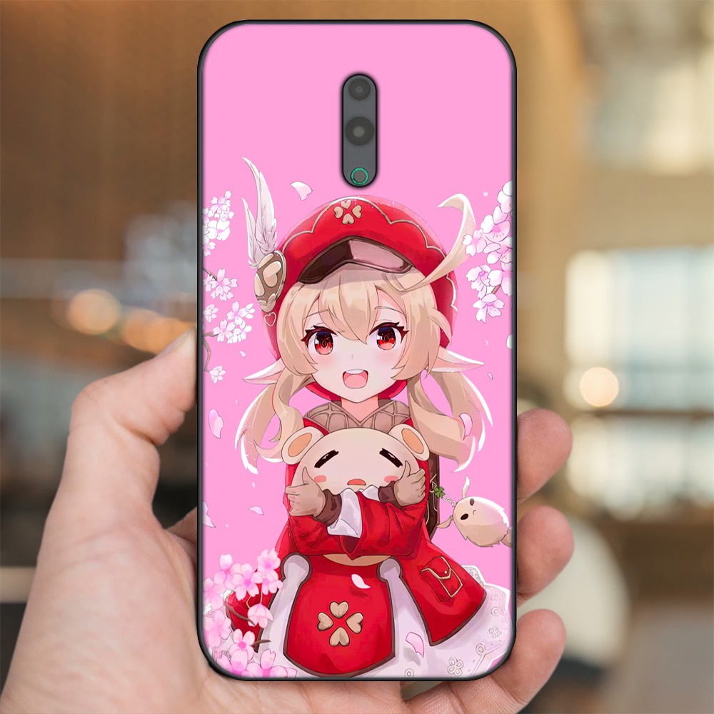 Ốp lưng Oppo Reno viền đen in hình Klee Genshin Impact
