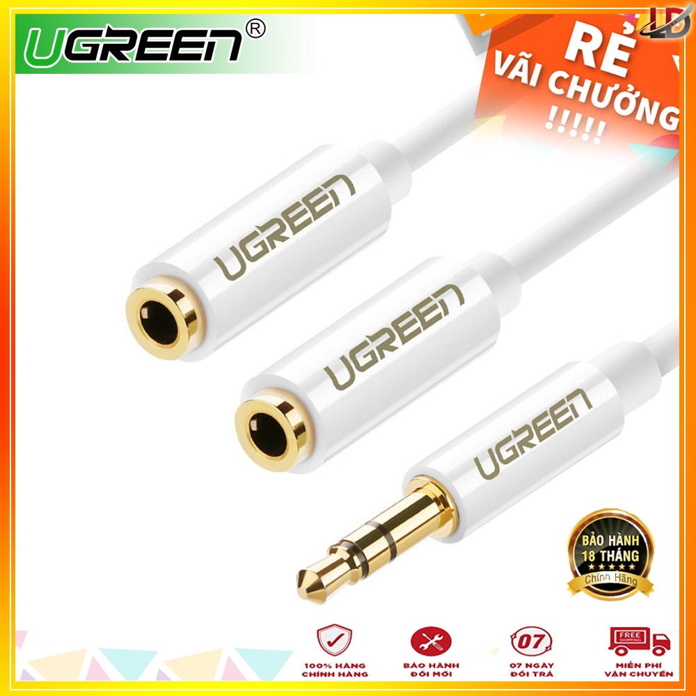 Dây chia loa 3.5mm từ 1 ra 2 chính hãng Ugreen 10739,10532 - Phukienleduy