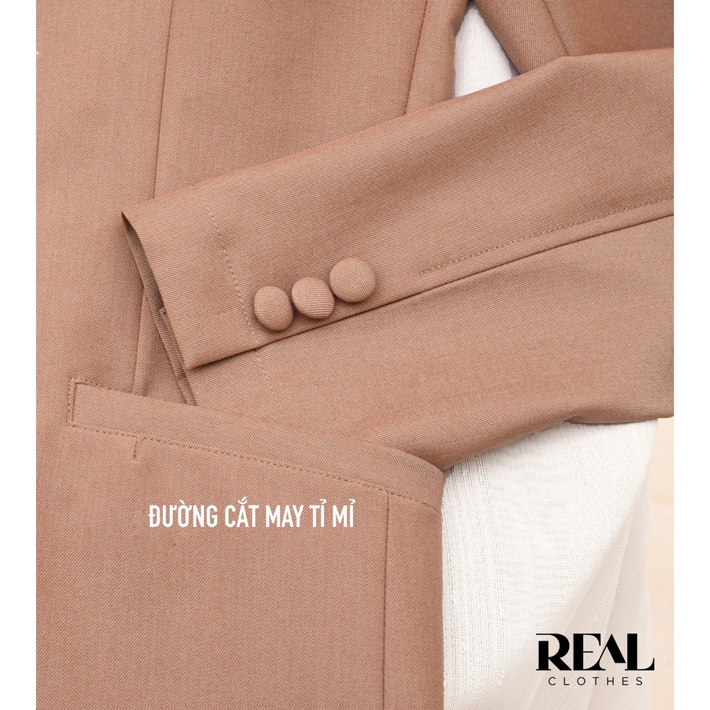 Blazer dài tay dài cafe sữa_REAL
