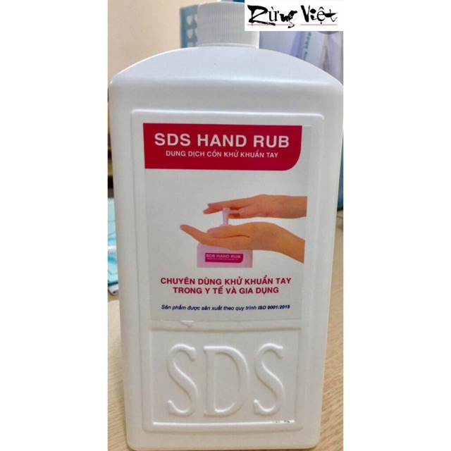 Dung dịch cồn sát khuẩn SDS Hand rus 1000ml