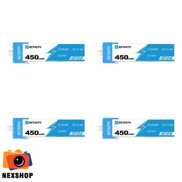 Pin Lipo 1S Chuẩn BT2.0 dung lượng 450mAh HV