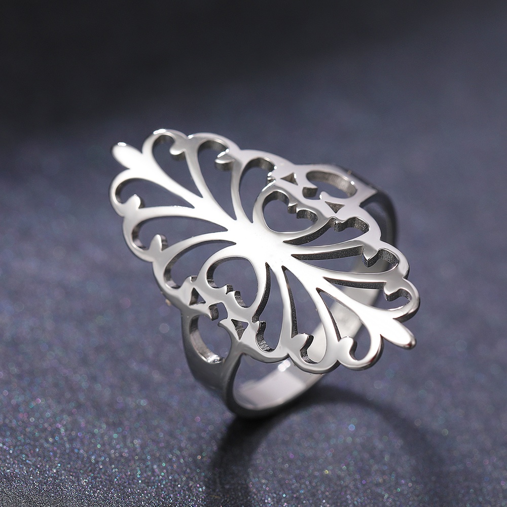 Nhẫn Inox Mạ Vàng Sang Trọng Phong Cách Bohemian