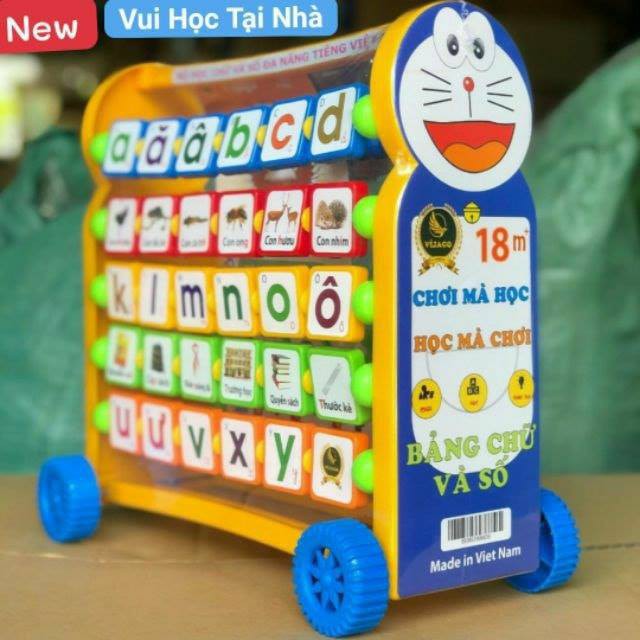 Xe Chữ Số Doraemon Gấu Con Chăm Học, Bé Vận Động Bé Sáng Tạo Hanana