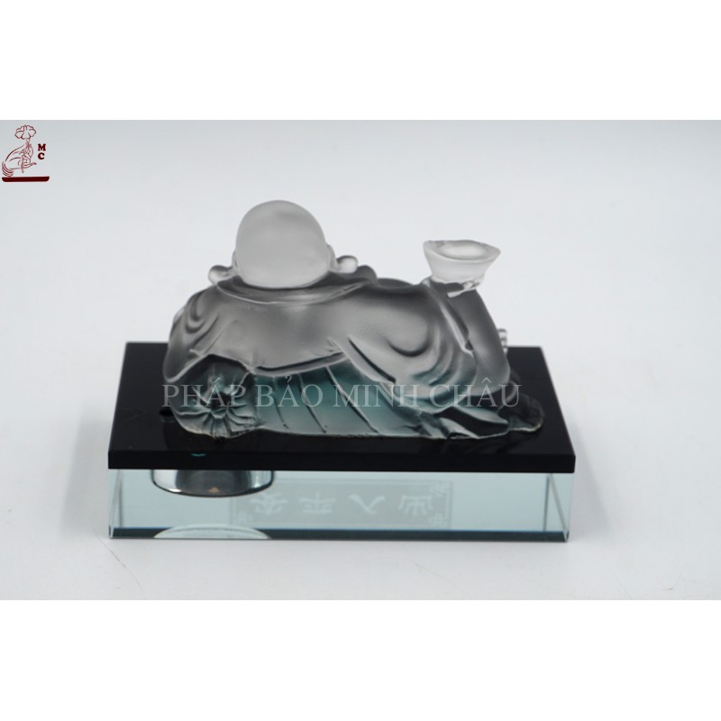 [PHÁP BẢO MINH CHÂU]Tượng Di Lặc Lưu Ly 10cm - BÀY Ô TÔ - ĐẸP NHỎ GỌN