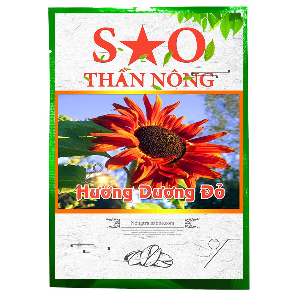 Hoa giống Hướng Dương Đỏ Sao Thần Nông nhanh ra hoa hạt khỏe nảy mầm cao