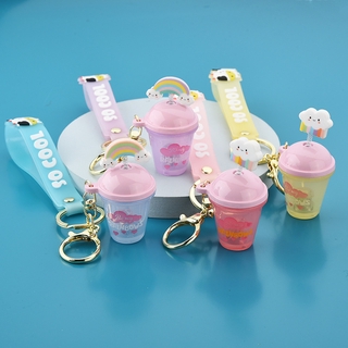 Móc Khóa Hình Đám Mây Và Ly Trà Sữa Dễ Thương