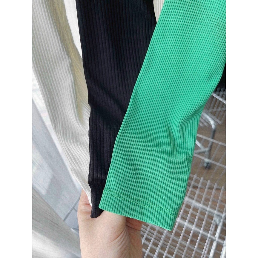 Combo 3 áo tăm cổ U mix màu dáng trơn basic dễ mặc chất siêu co giãn