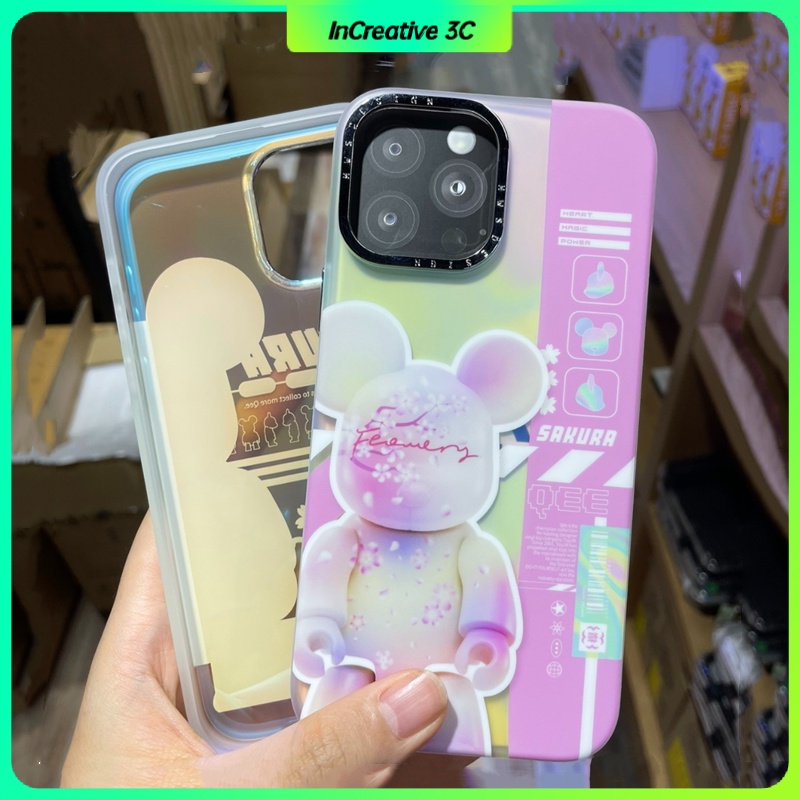 Ốp Điện Thoại Silicon Mềm Chống Sốc Chống Dấu Vân Tay Hình Gấu Cho iPhone 14 Pro max 13 Pro max 14 Plus 14 Pro 13 Pro
