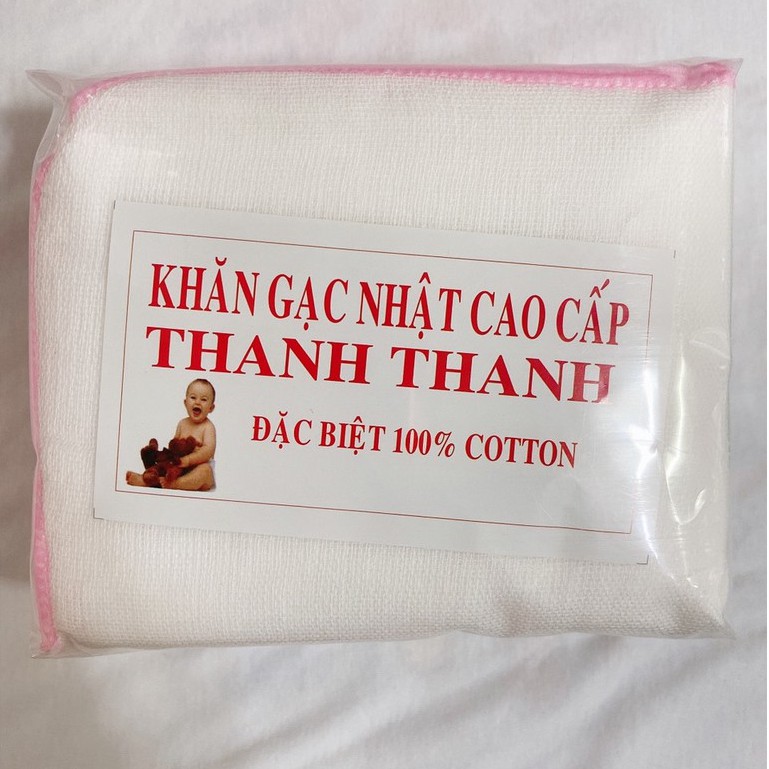 (Khăn dày) Khăn Xô Cho Bé Sơ Sinh, Khăn Sữa Nhật 5 Lớp 100% Cotton Tự Nhiên Set 10c