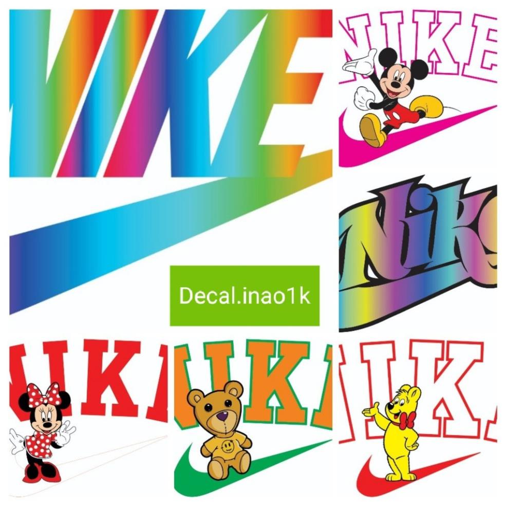 Decal Logo Sticker Patch in áo ủi trực tiếp lên vải hình Nike các mầu cực đẹp !