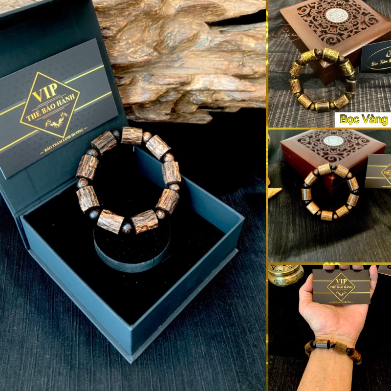 Vòng Tay Trầm Hương [ CHÍNH HÃNG ] Hạt Trúc Bi Chuẩn Tự Nhiên 8 10 - 12 - 14mm Cao Cấp Quà Tặng Nam Nữ - Sánh Trúc Bi