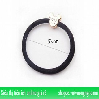 Combo set 10 dây chun buộc tóc đen đơn giản phong cách Hàn quốc