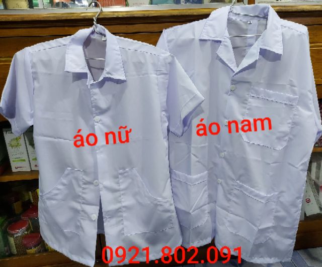 áo blu nam nữ dáng ngắn ( áo y tế / áo bác sĩ)